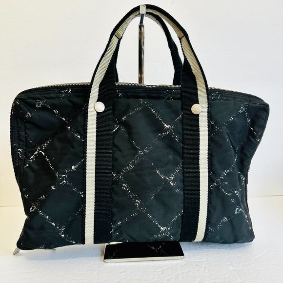 AUTHENTIC CHANEL TRAVEL LINE LIGNE BRIEFCASE WITH POUCH 5934332 MADE IN ITALY - Picture 2 of 16